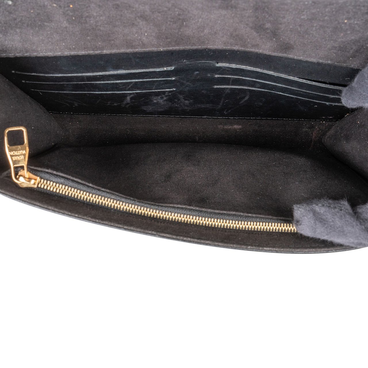 Louis Vuitton Boxcalf Twist Pochette Louise Crossbody Bag Zwart
