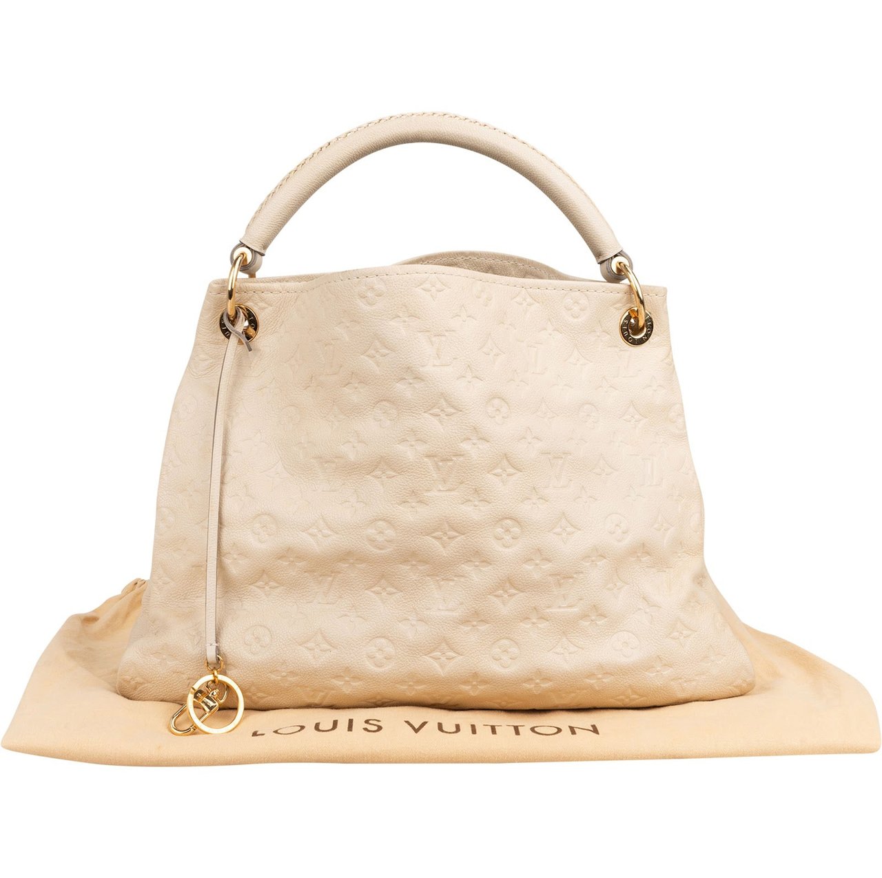 Louis Vuitton Leather Monogram Empreinte Artsy MM Shoulder Bag Wit