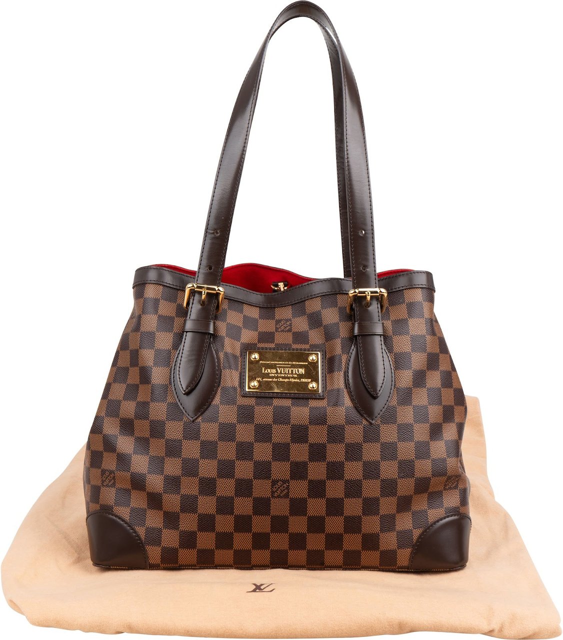 Louis Vuitton Monogram Damier Ebene Hampstead MM Shoulder Bag Bruin