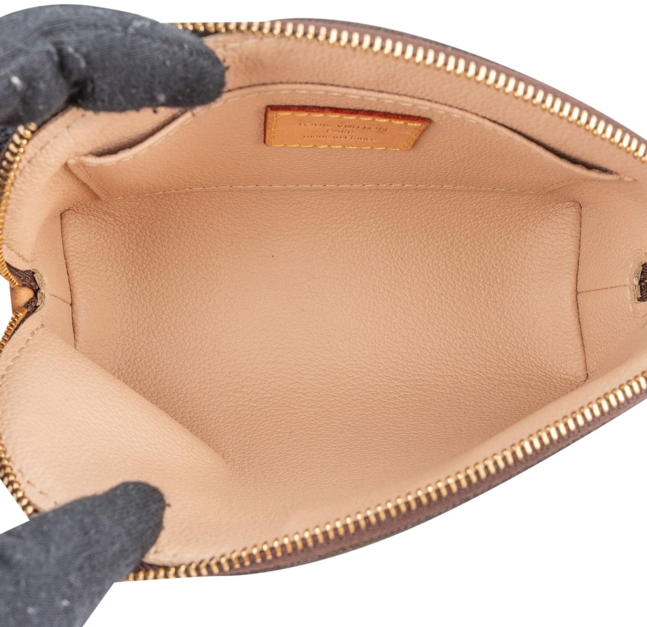 Louis Vuitton Monogram Canvas Trompe L'oeil Trunk Pochette Cosmetique Pouch Bruin