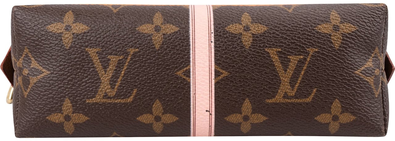 Louis Vuitton Monogram Canvas Trompe L'oeil Trunk Pochette Cosmetique Pouch Bruin