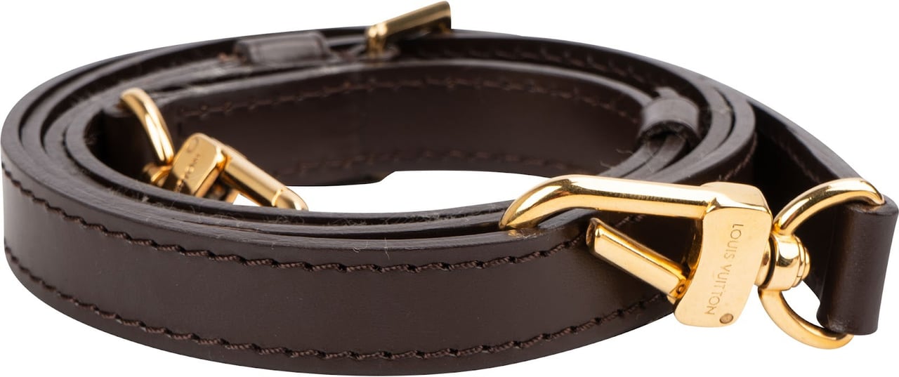 Louis Vuitton Brown Leather Adjustable Bags Strap Bruin