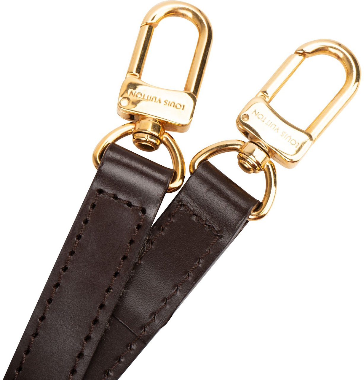 Louis Vuitton Brown Leather Adjustable Bags Strap Bruin