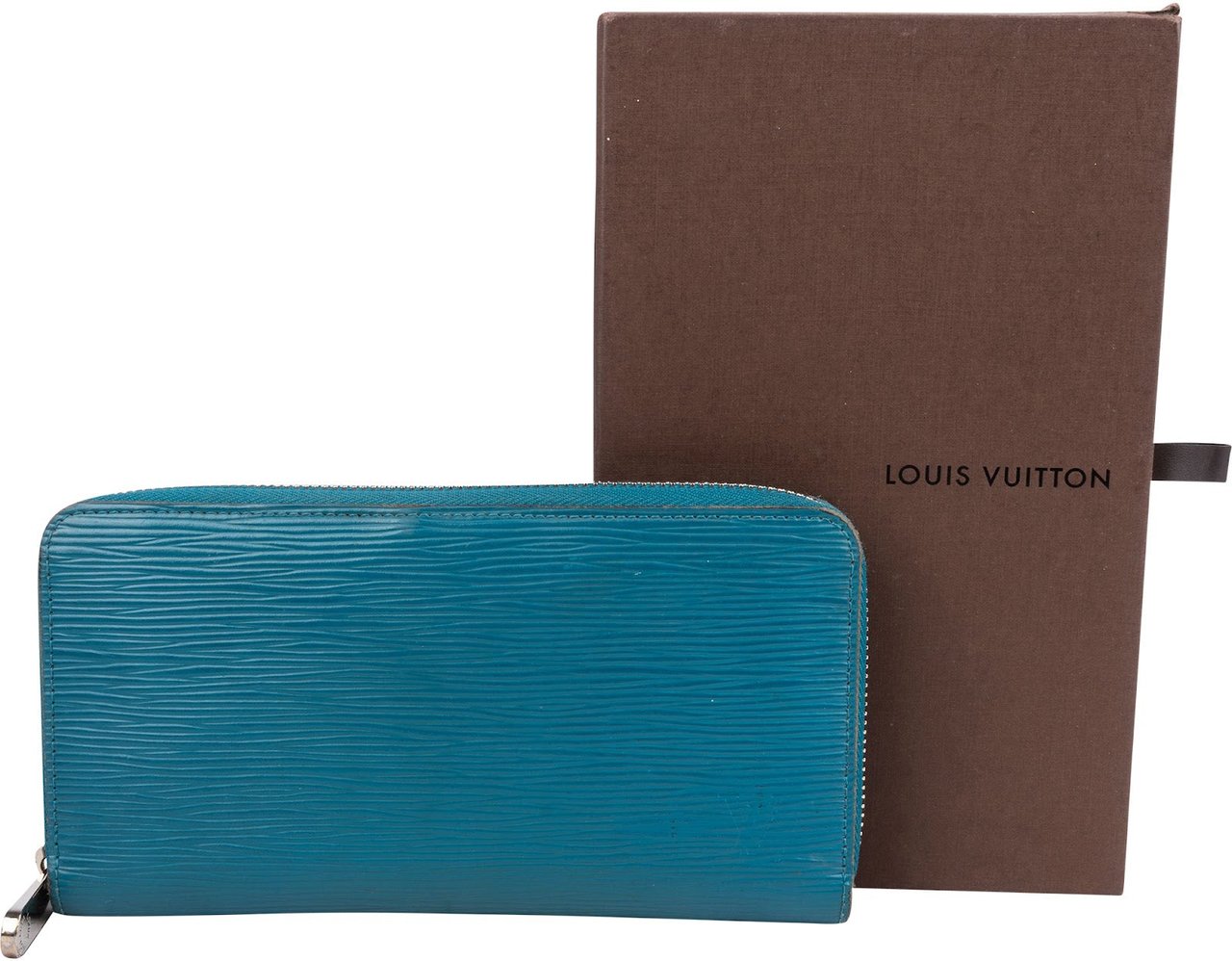 Louis Vuitton Blue Epi Leather Zippy Wallet Blauw