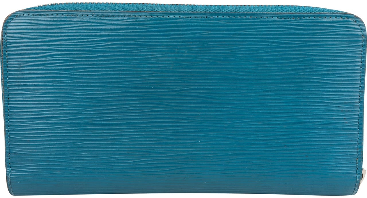 Louis Vuitton Blue Epi Leather Zippy Wallet Blauw