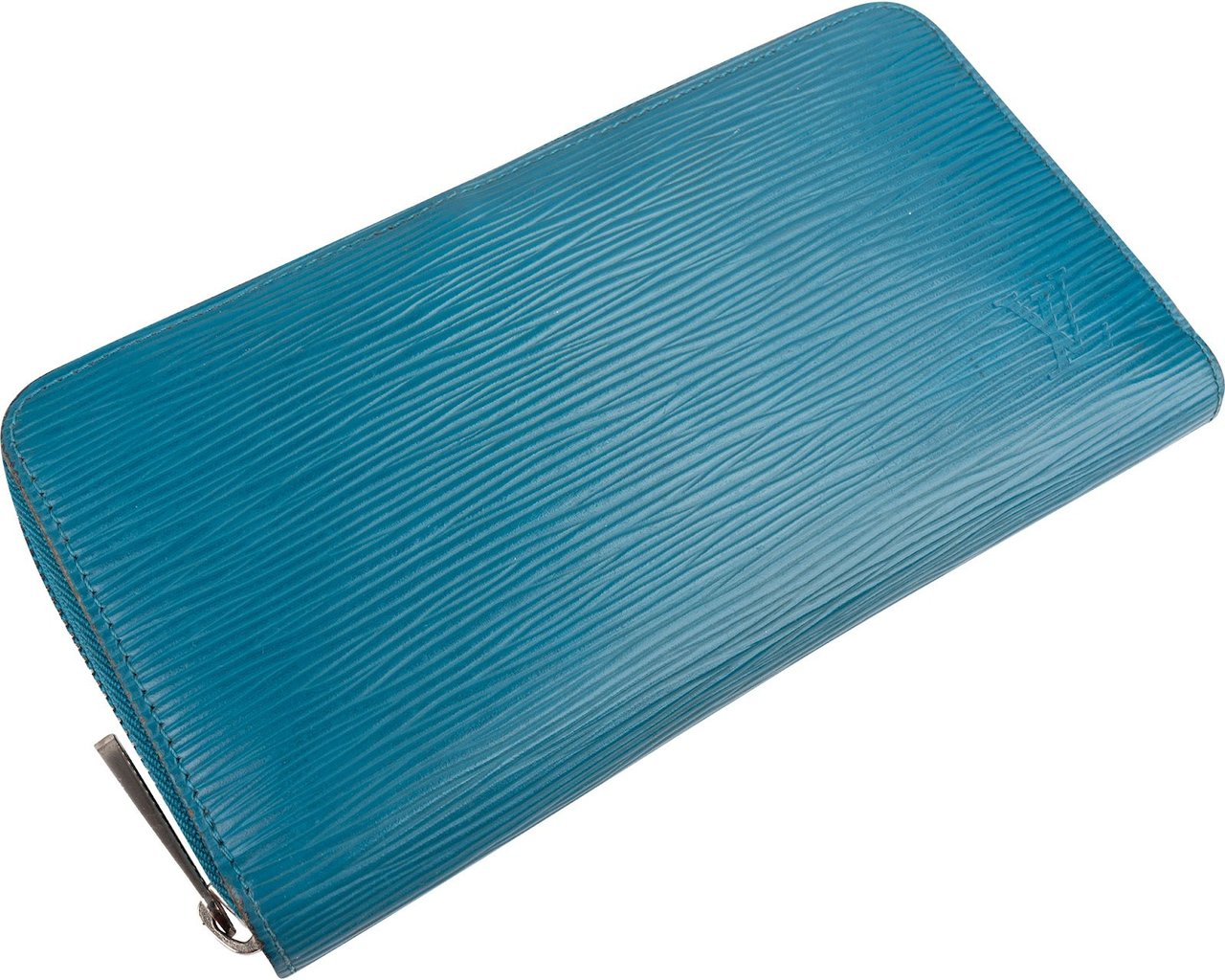 Louis Vuitton Blue Epi Leather Zippy Wallet Blauw