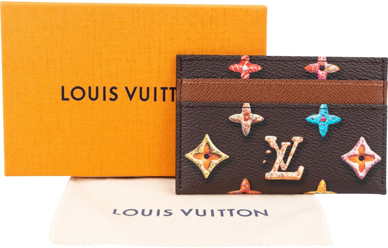 Louis Vuitton Monogram Chocolate Donut Double Card Holder Wallet Bruin