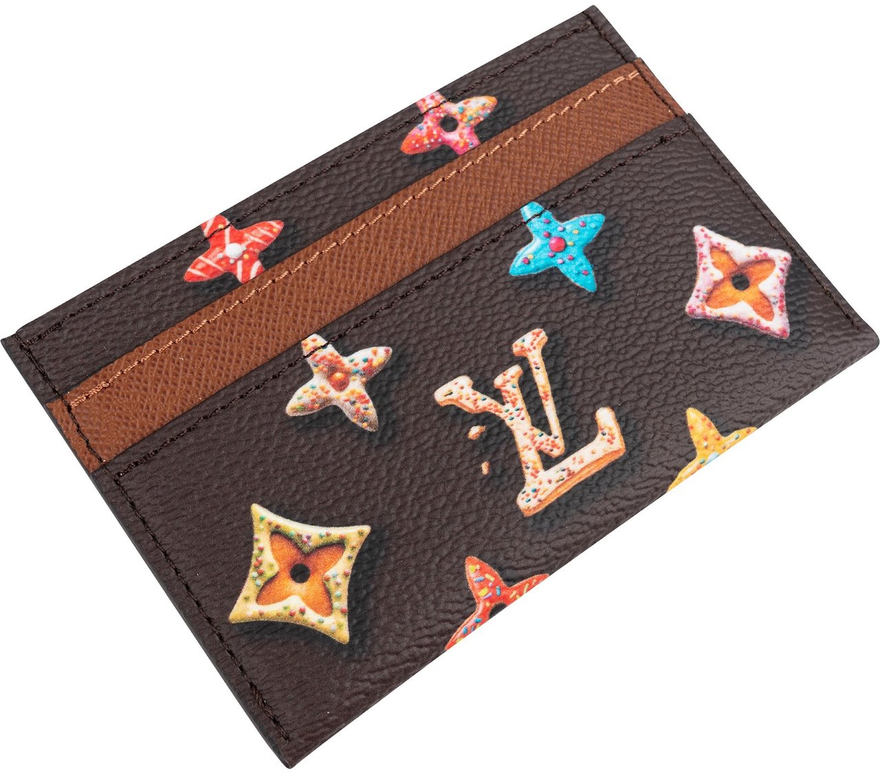 Louis Vuitton Monogram Chocolate Donut Double Card Holder Wallet Bruin