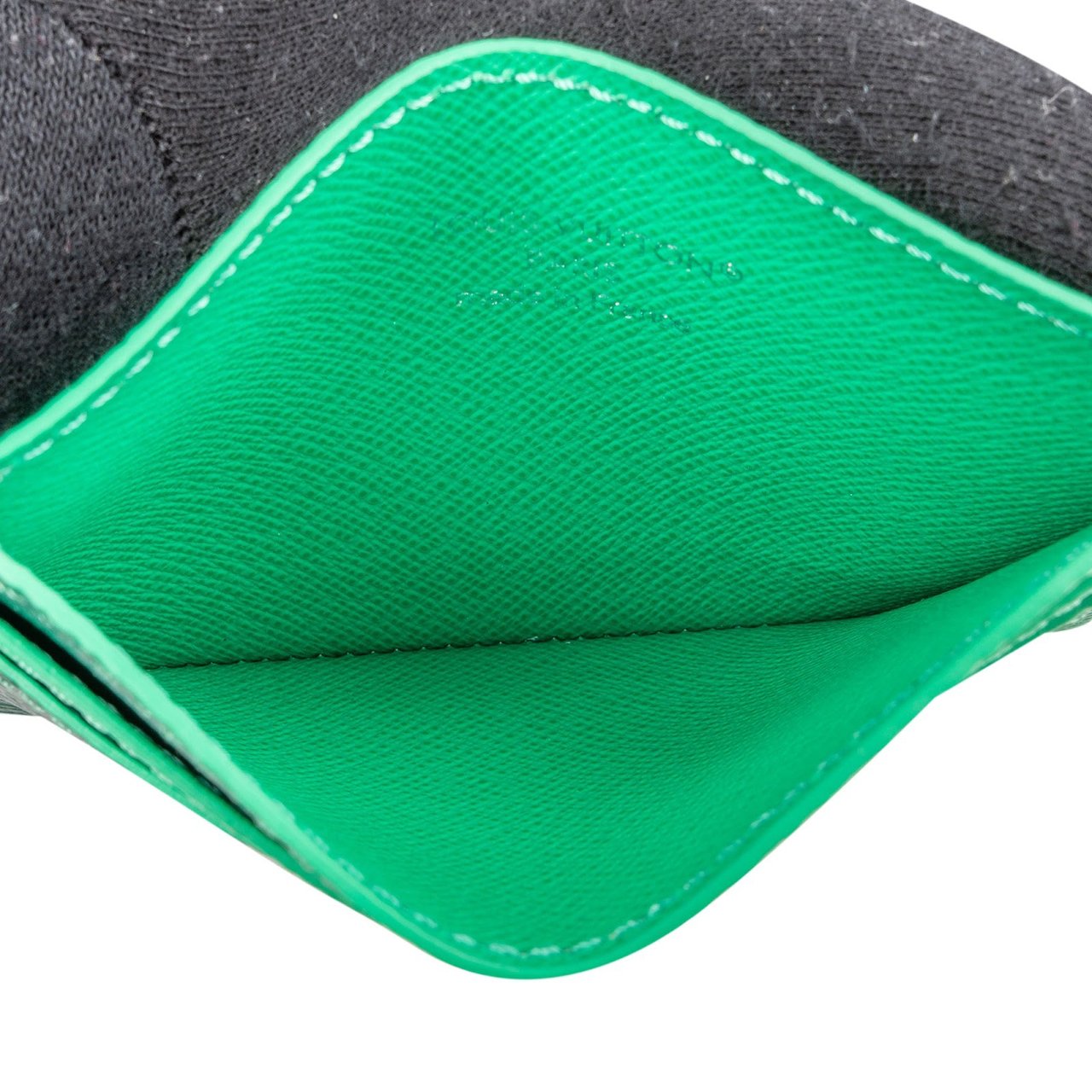 Louis Vuitton Monogram Golf Double Card Holder Wallet Groen
