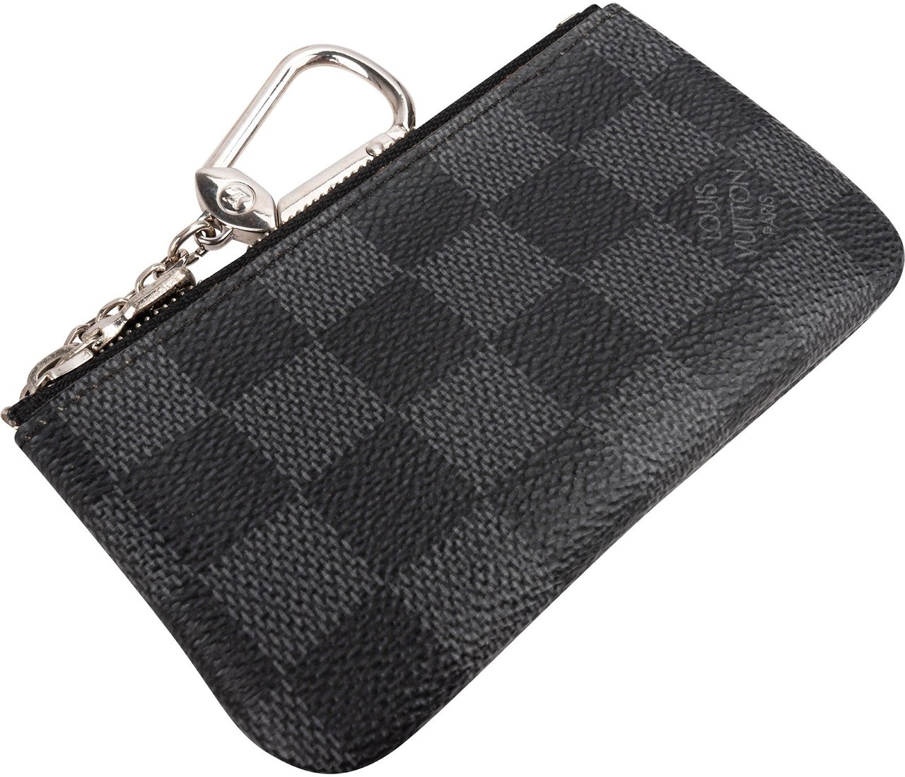 Louis Vuitton Monogram Damier Graphite Pochette Cles Key Pouch Wallet Zwart