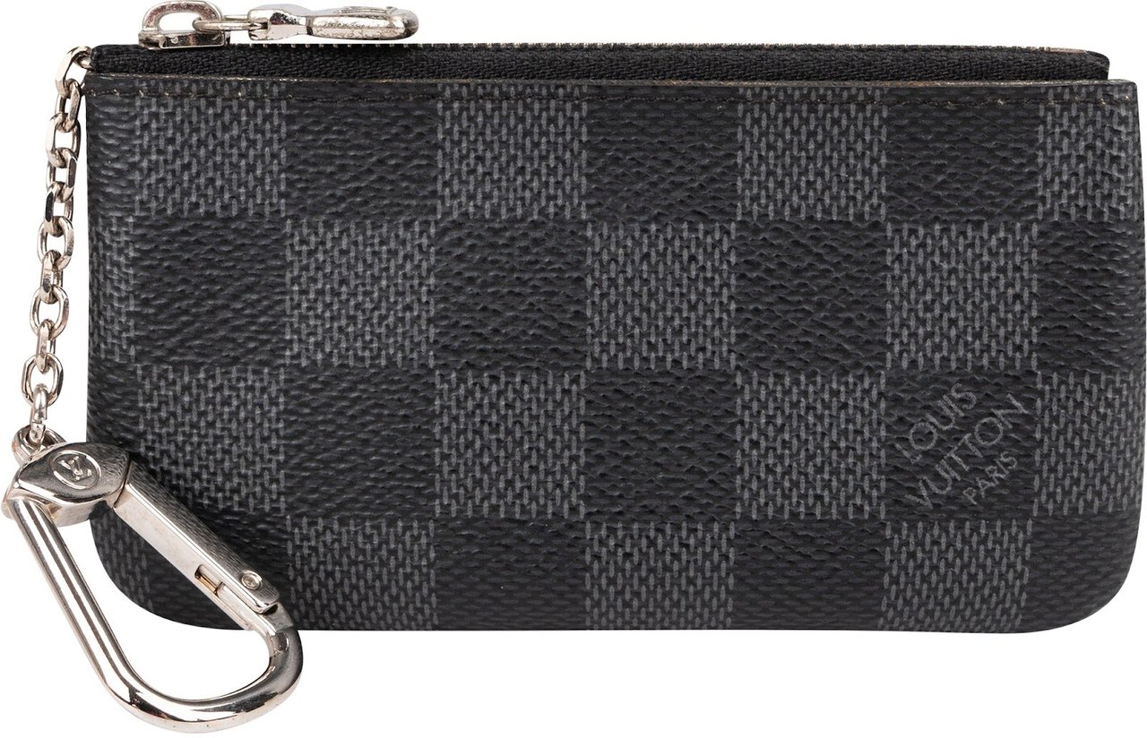 Louis Vuitton Monogram Damier Graphite Pochette Cles Key Pouch Wallet Zwart