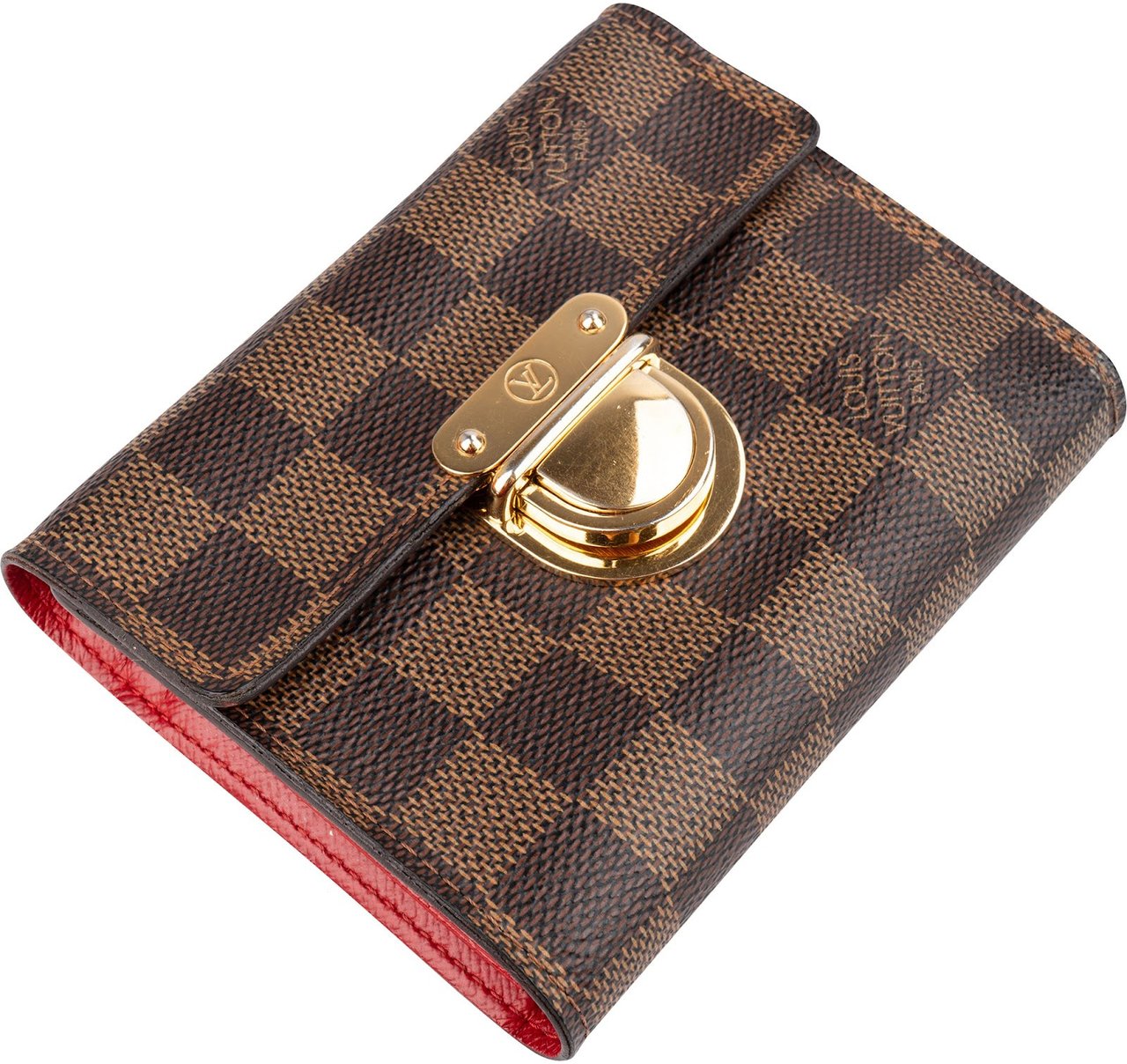 Louis Vuitton Monogram Damier Ebene Koala Wallet Bruin