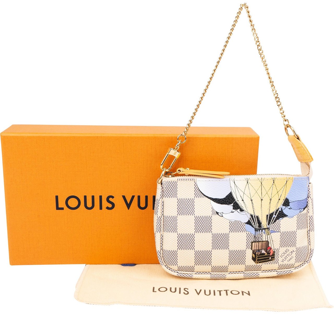 Louis Vuitton Monogram Damier Azur Illustre Mini Pochette Accessoires Handbag Divers