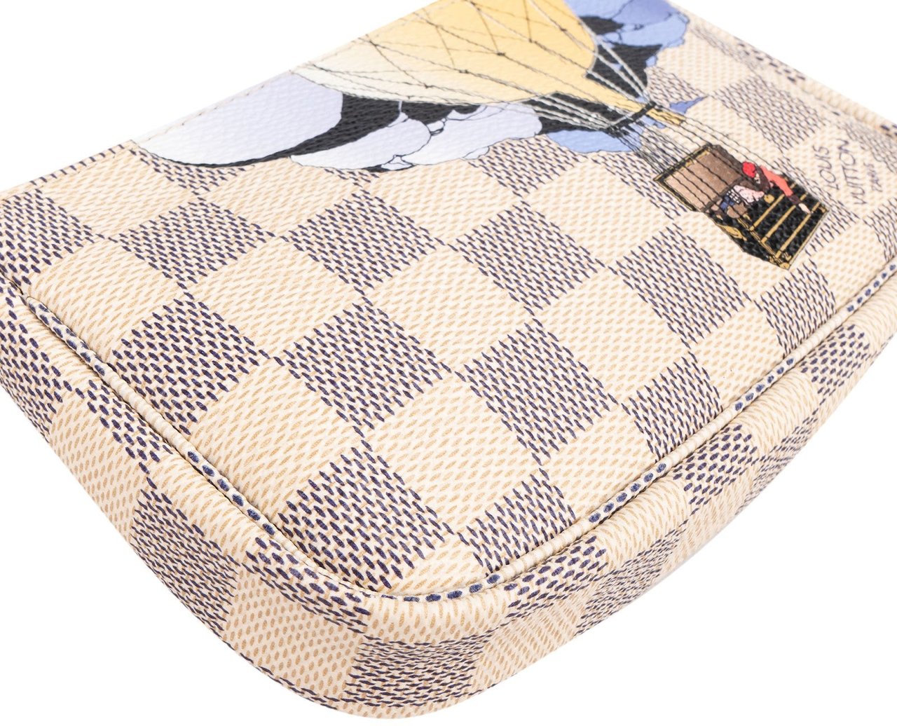 Louis Vuitton Monogram Damier Azur Illustre Mini Pochette Accessoires Handbag Divers