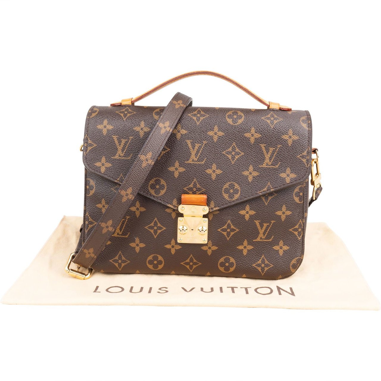 Louis Vuitton Monogram Canvas Pochette Métis Handbag Bruin