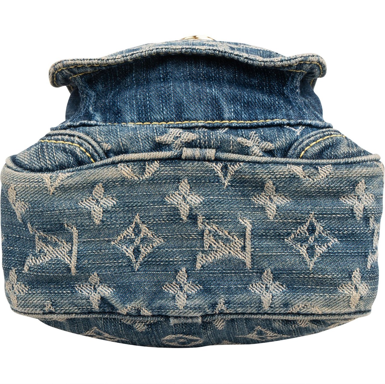 Louis Vuitton Monogram Denim Camera Crossbody Bag Blauw