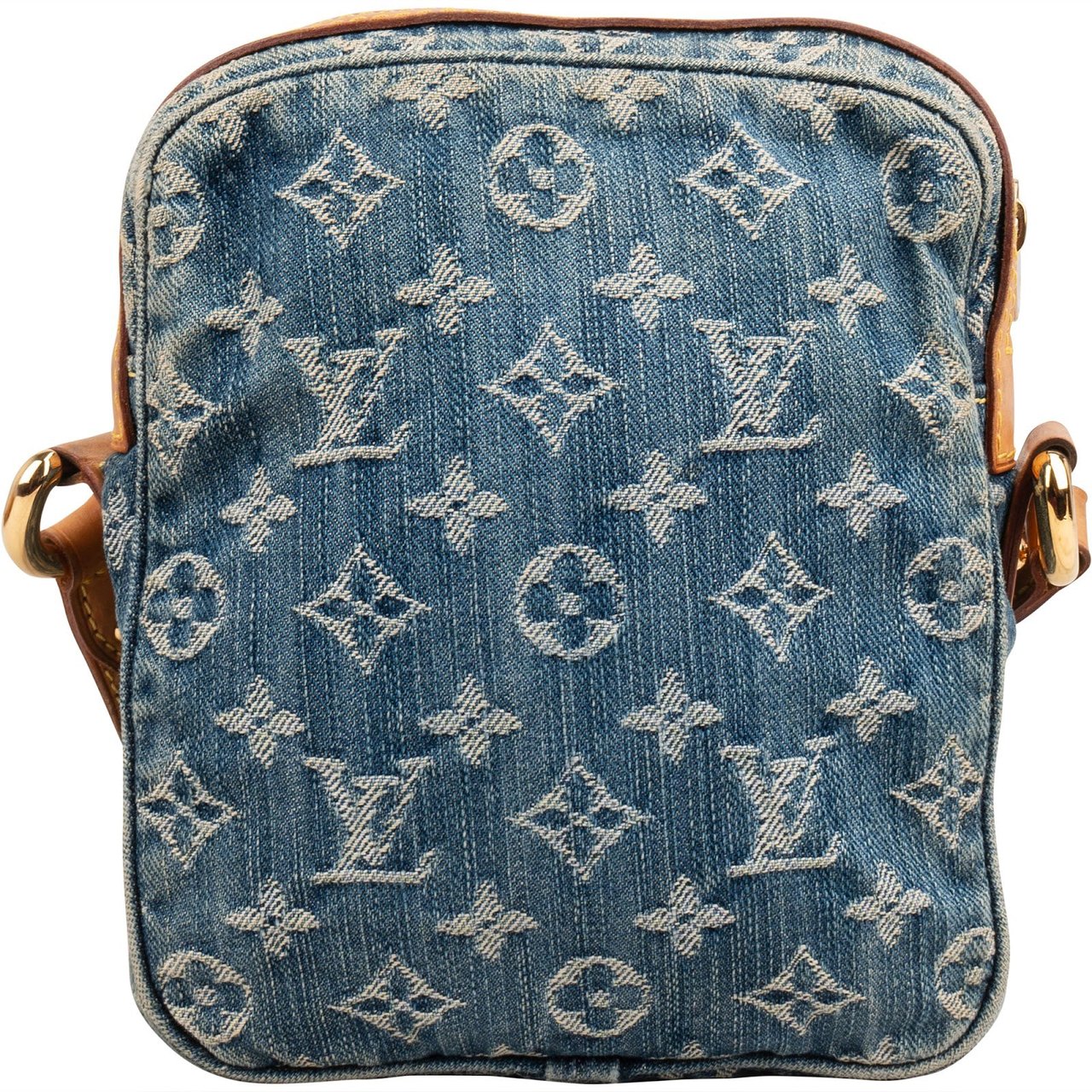 Louis Vuitton Monogram Denim Camera Crossbody Bag Blauw