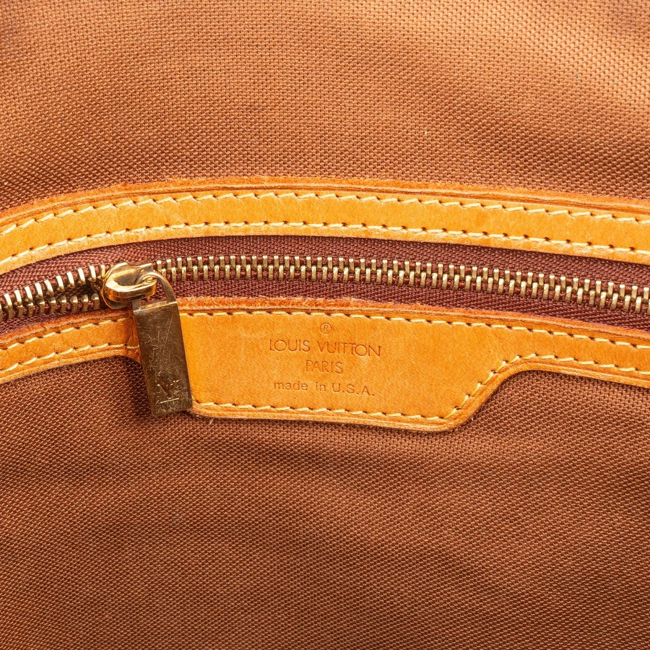 Louis Vuitton Monogram Canvas Cabas Mezzo Shoulder Bag Bruin