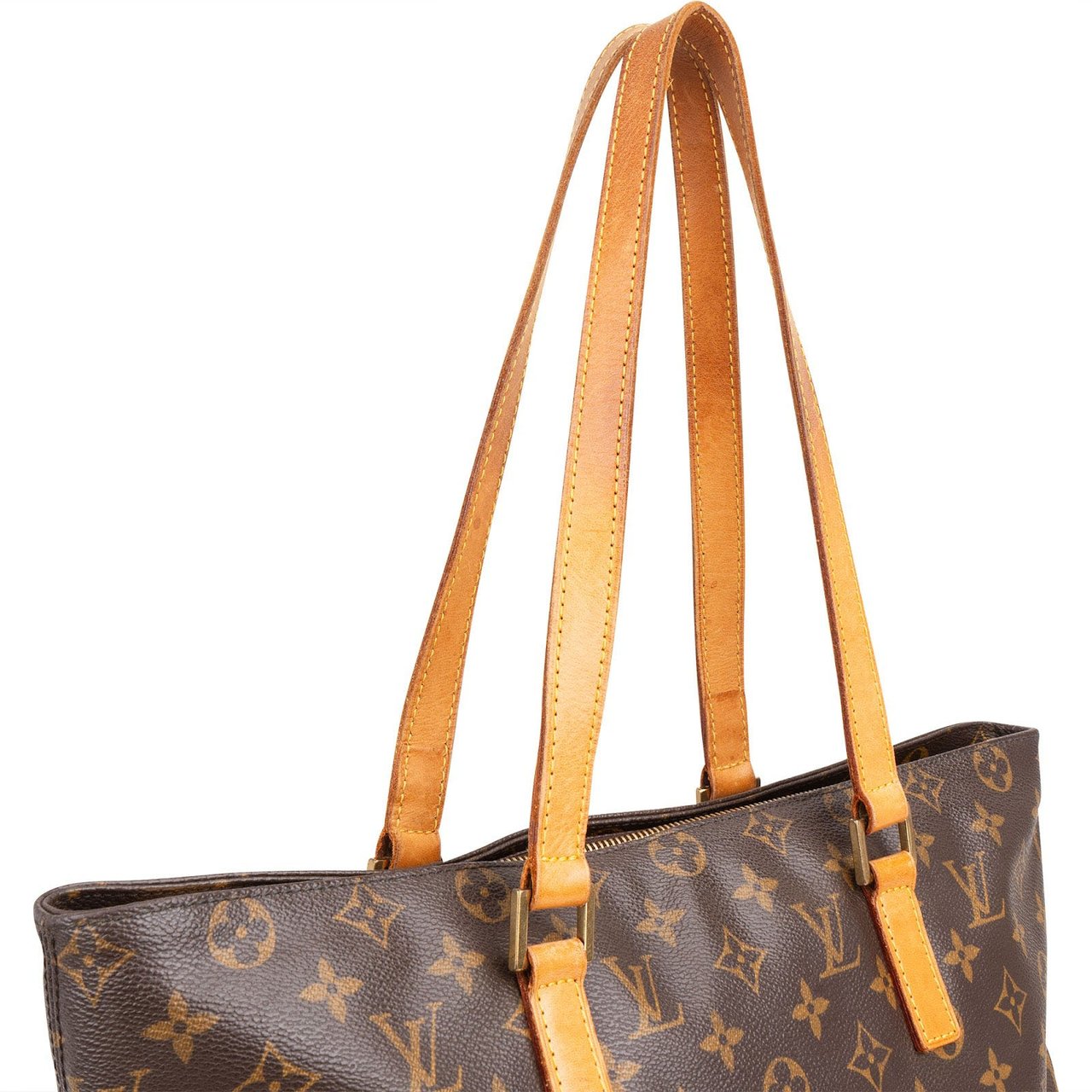 Louis Vuitton Monogram Canvas Cabas Mezzo Shoulder Bag Bruin
