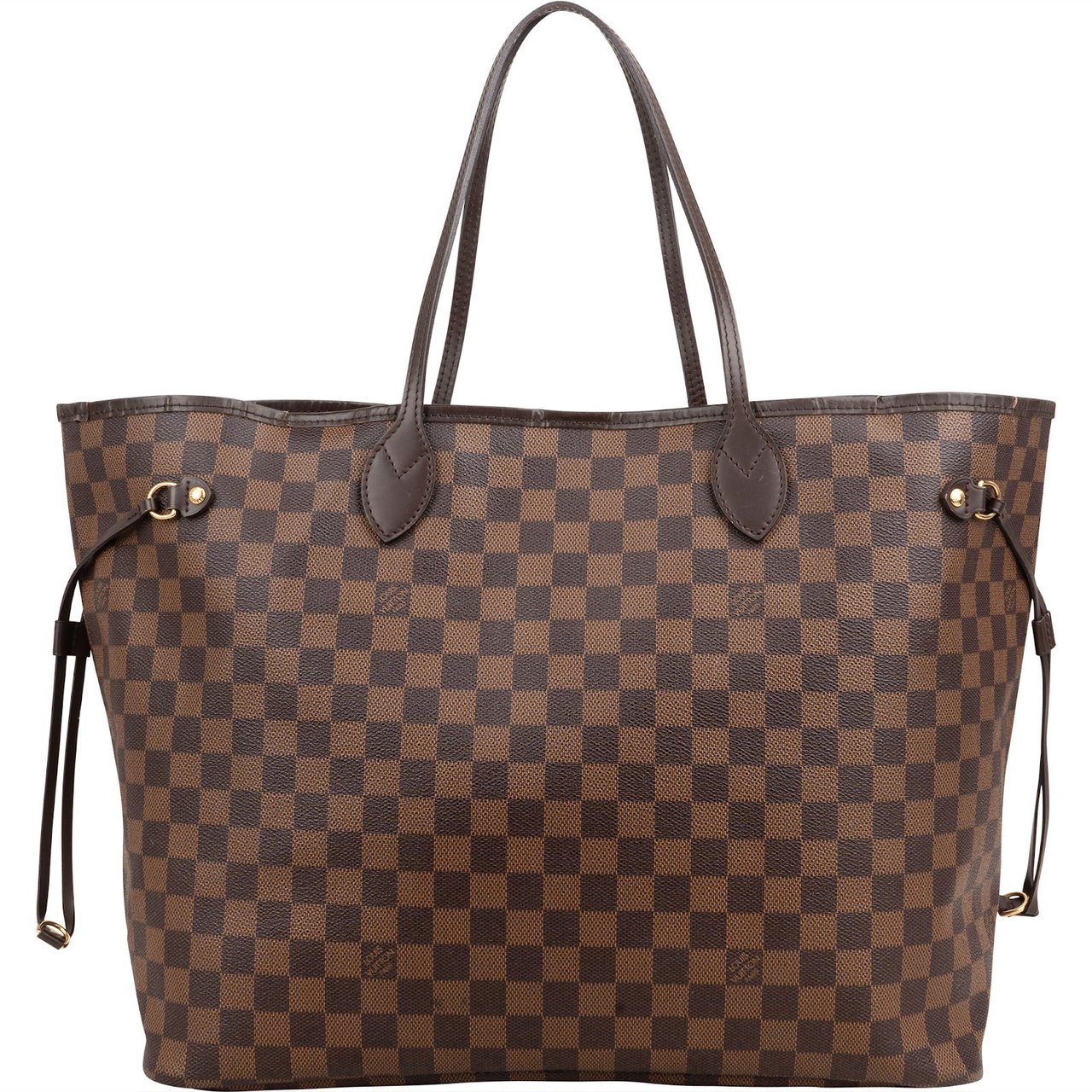 Louis Vuitton Monogram Damier Ebene Canvas Neverfull GM Shoulder Bag Bruin