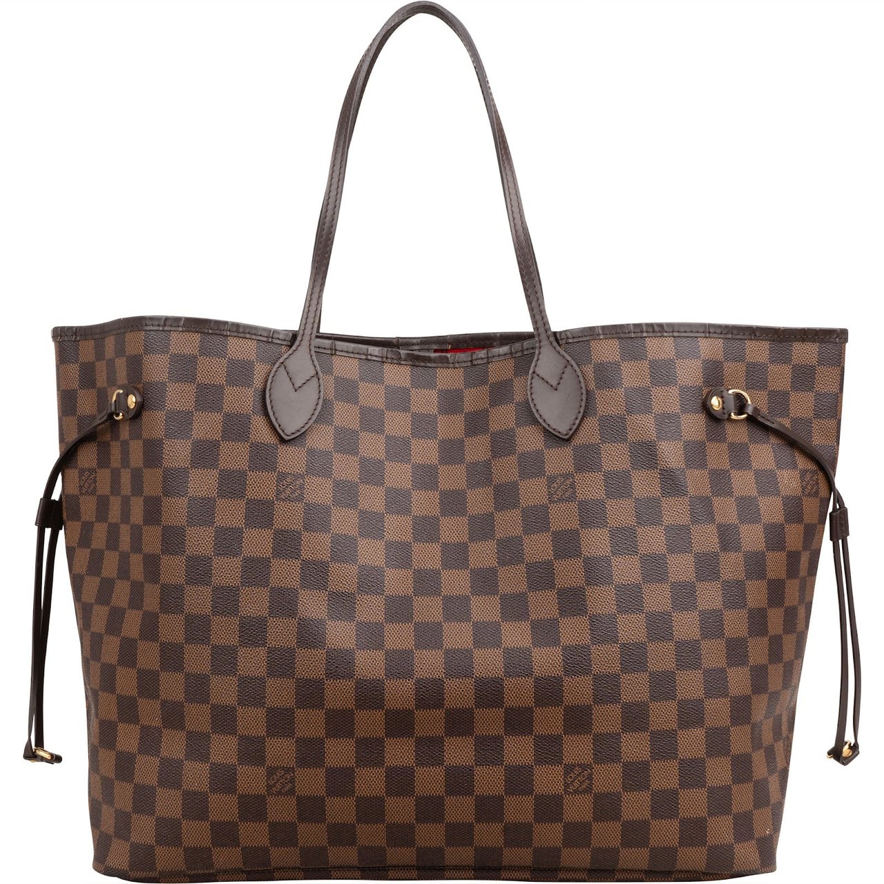 Louis Vuitton Monogram Damier Ebene Canvas Neverfull GM Shoulder Bag Bruin