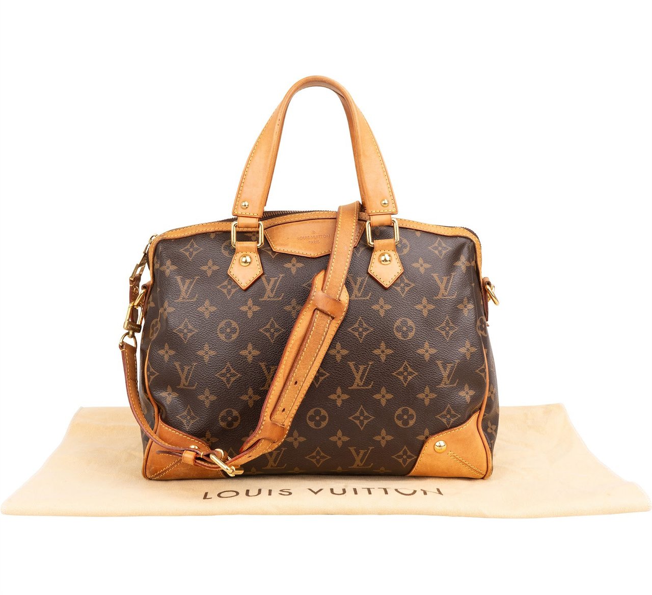 Louis Vuitton Monogram Canvas Retiro PM Handbag Bruin