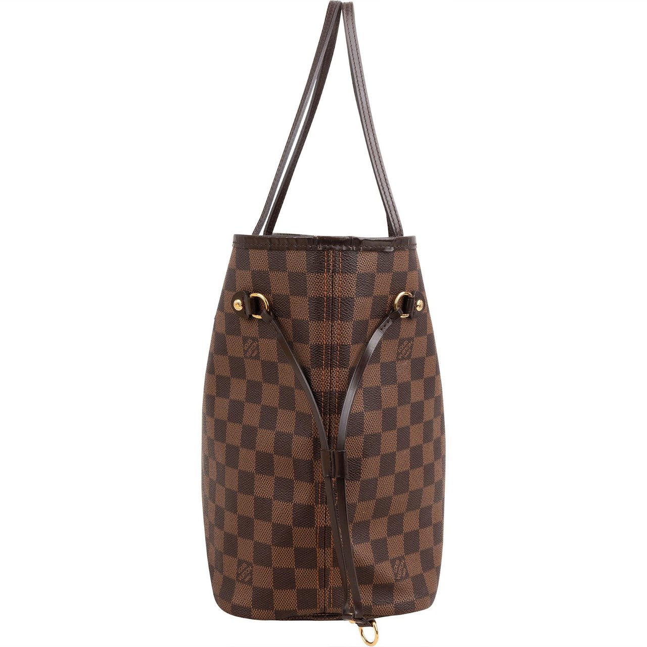 Louis Vuitton Monogram Damier Ebene Canvas Neverfull MM Shoulder Bag Bruin