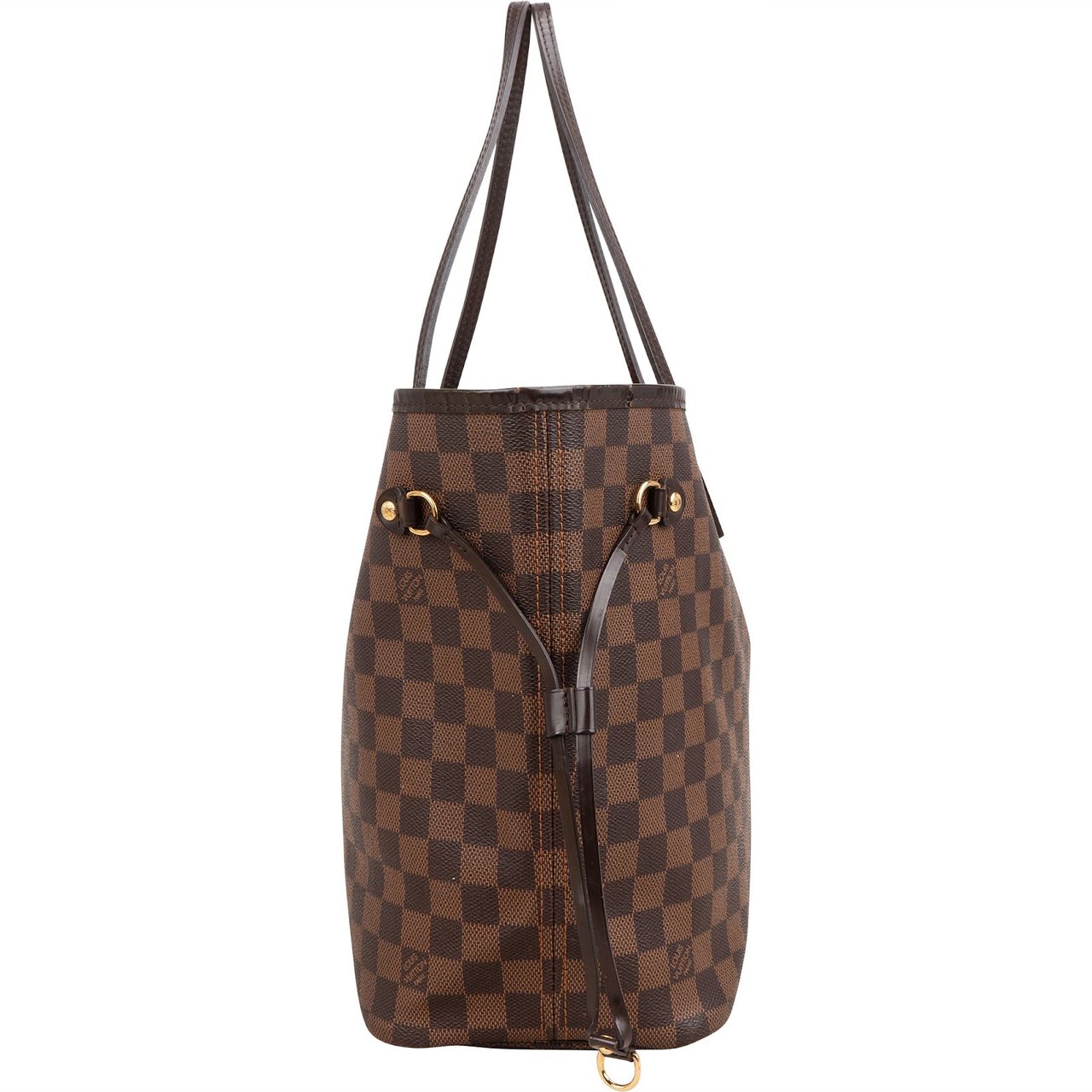 Louis Vuitton Monogram Damier Ebene Canvas Neverfull MM Shoulder Bag Bruin