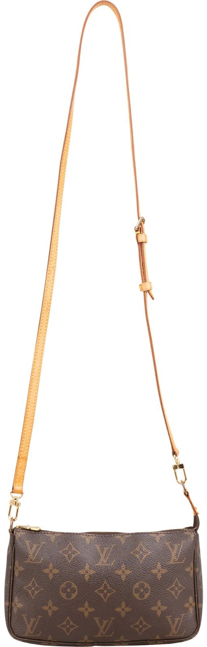 Louis Vuitton Monogram Canvas Pochette Accessoires Crossbody Bag Bruin