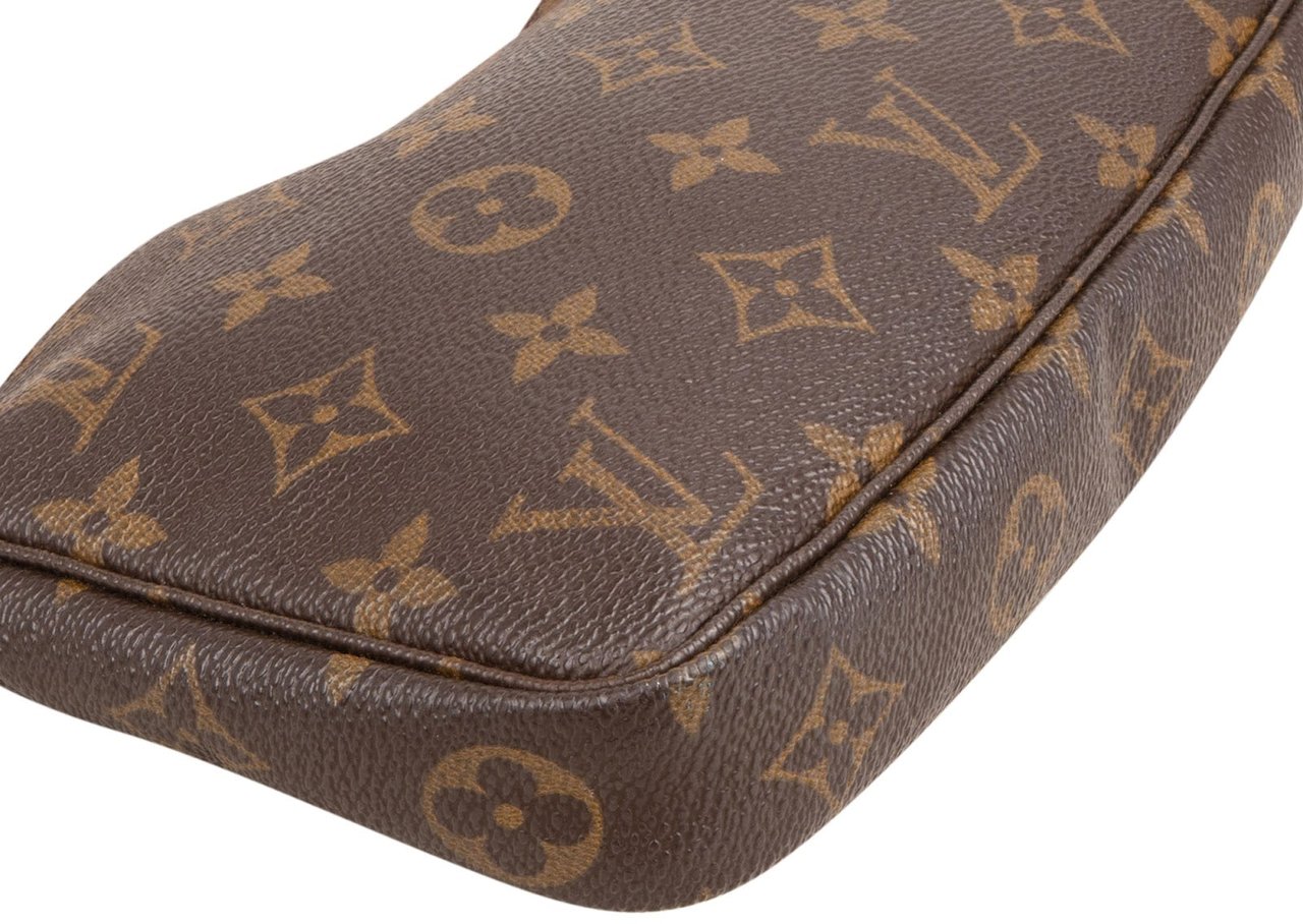Louis Vuitton Monogram Canvas Pochette Accessoires Crossbody Bag Bruin