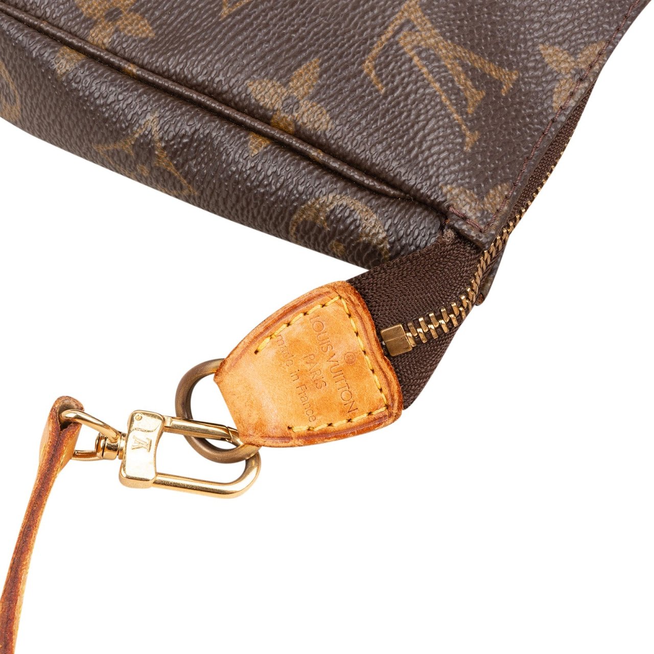 Louis Vuitton Monogram Canvas Pochette Accessoires Crossbody Bag Bruin