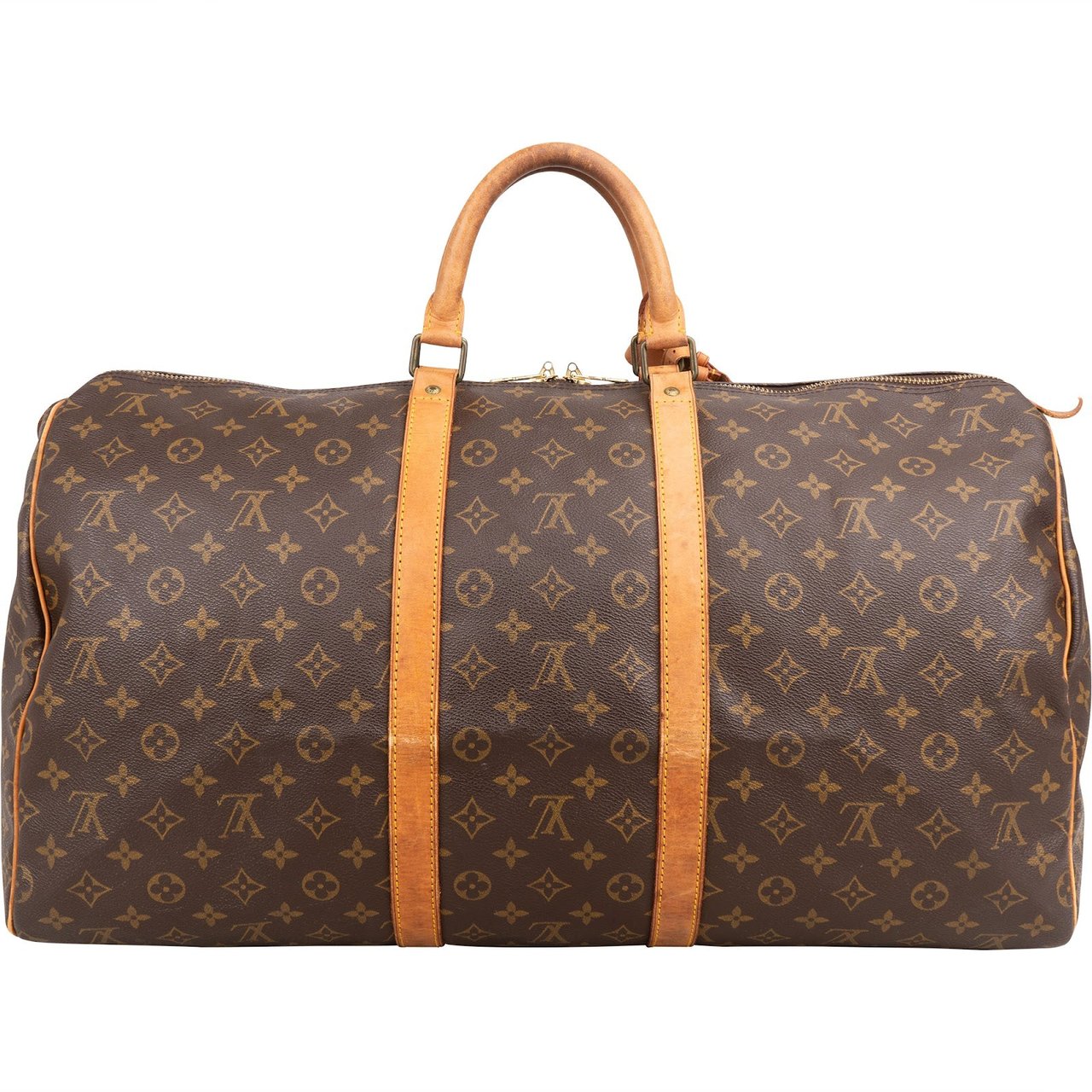 Louis Vuitton Monogram Canvas Keepall 55 Travel Bag Bruin