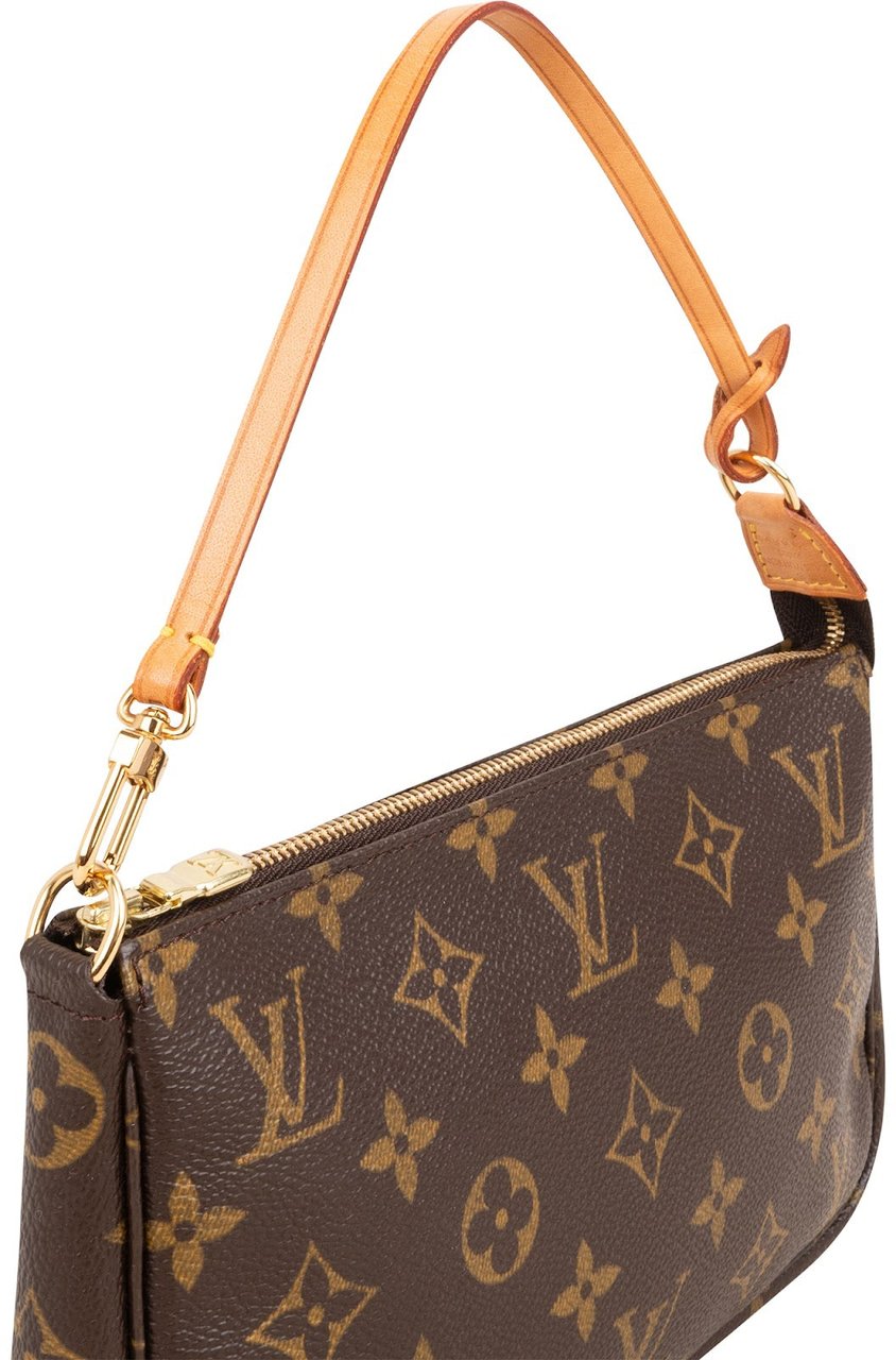 Louis Vuitton Monogram Canvas Pochette Accessoires Handbag Bruin