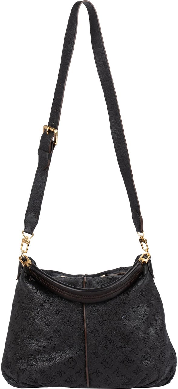 Louis Vuitton Monogram Mahina Leather Selene MM Shoulder Bag Zwart