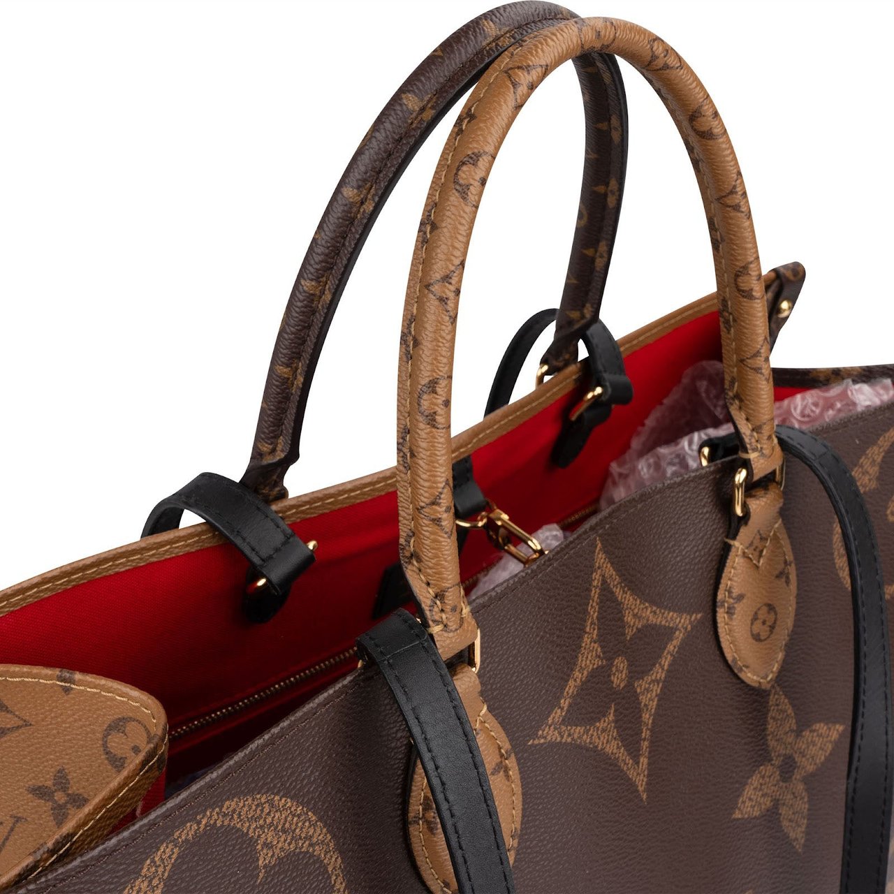 Louis Vuitton Monogram Giant Reverse OnTheGo GM Handbag Bruin