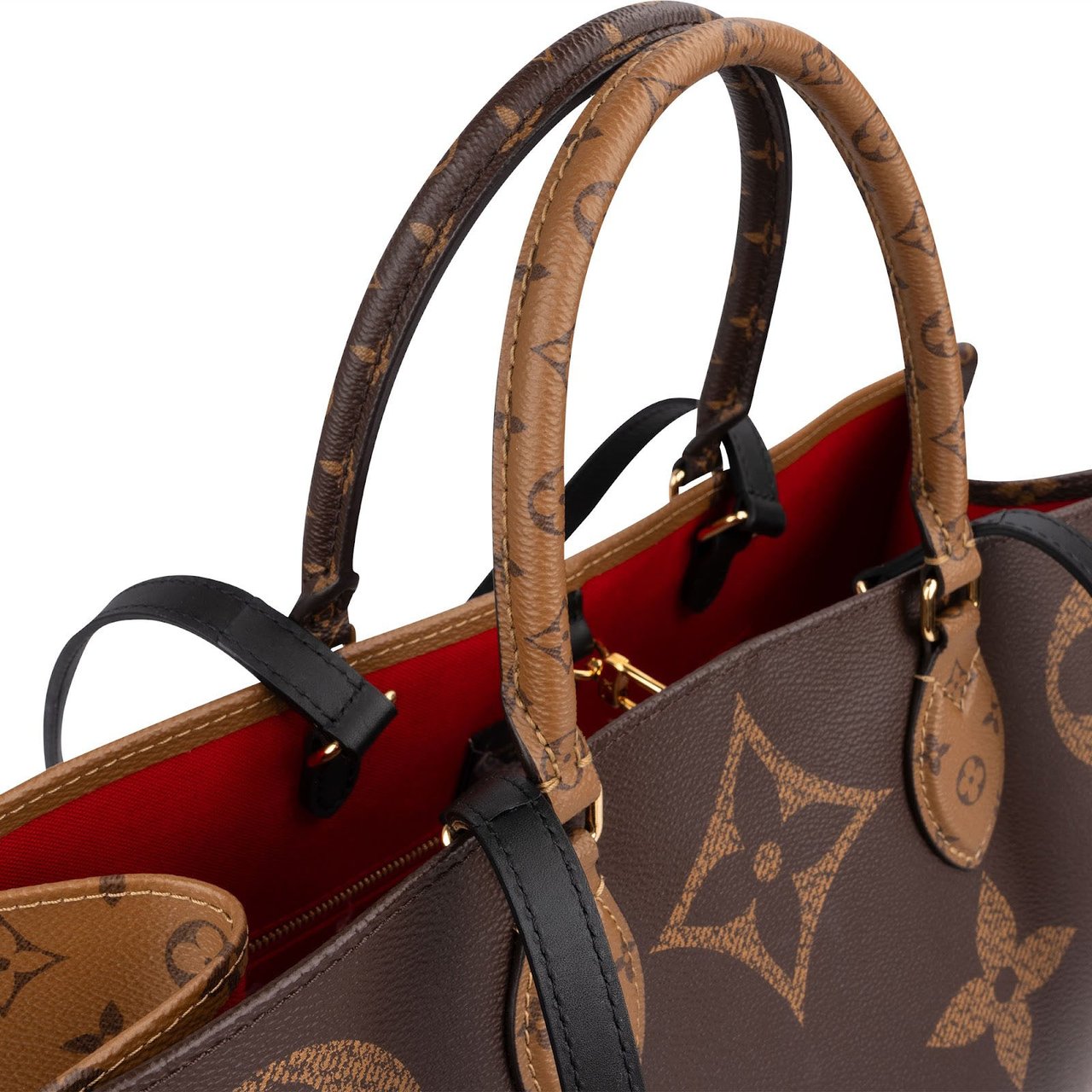 Louis Vuitton Monogram Giant Reverse OnTheGo GM Handbag Bruin