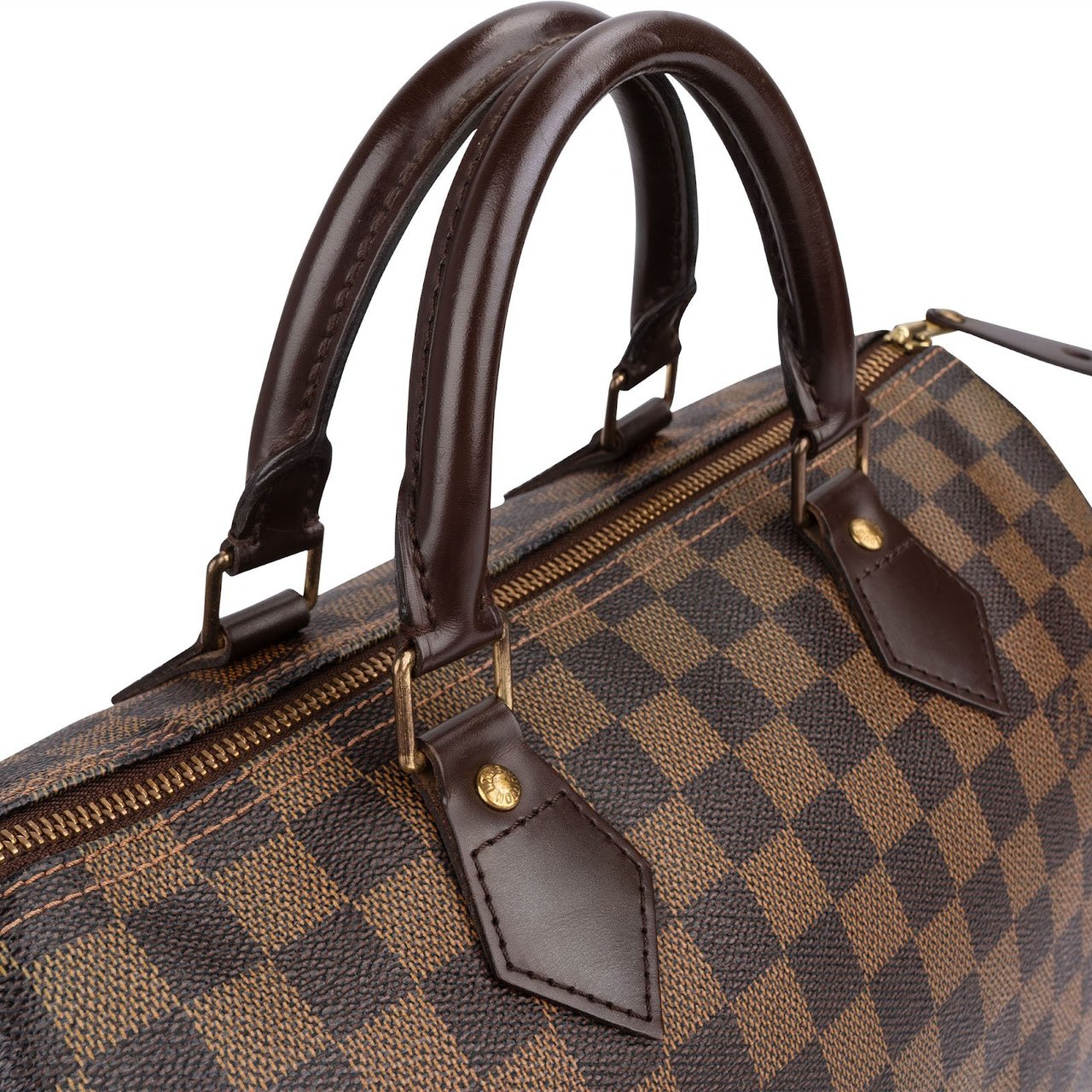 Louis Vuitton Monogram Damier Ebene Speedy 30 Handbag Bruin