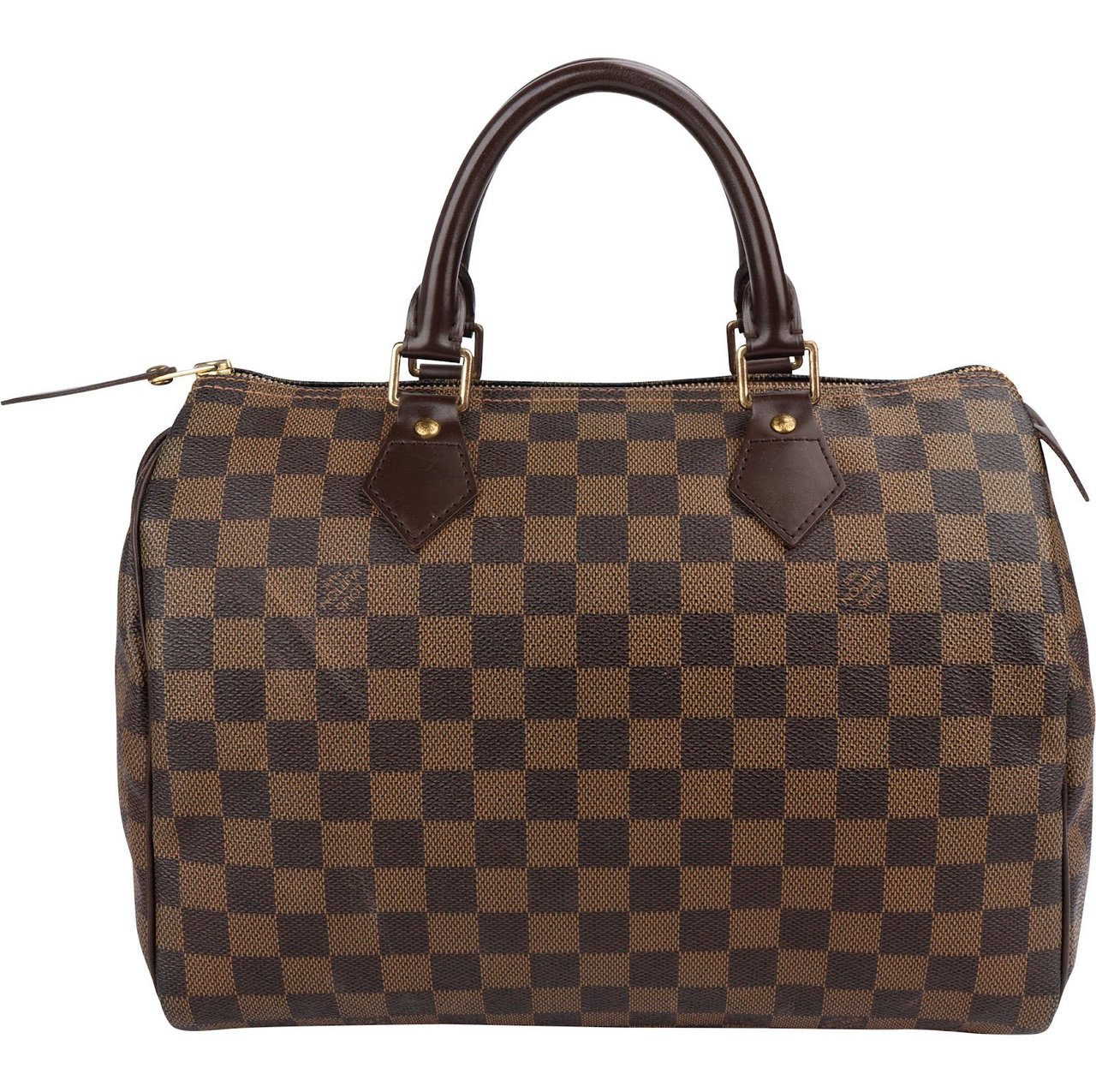 Louis Vuitton Monogram Damier Ebene Speedy 30 Handbag Bruin