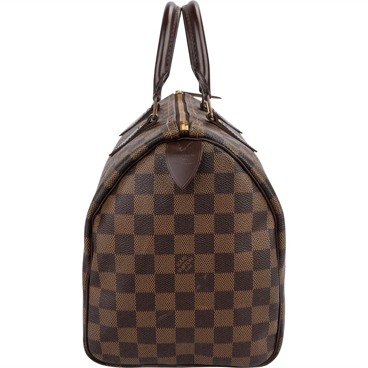 Louis Vuitton Monogram Damier Ebene Speedy 30 Handbag Bruin