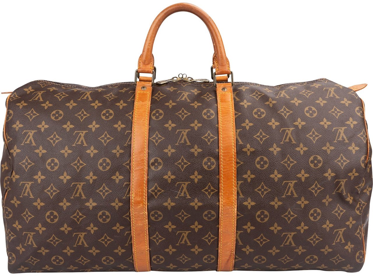 Louis Vuitton Monogram Canvas Keepall 55 Travel Bag Bruin