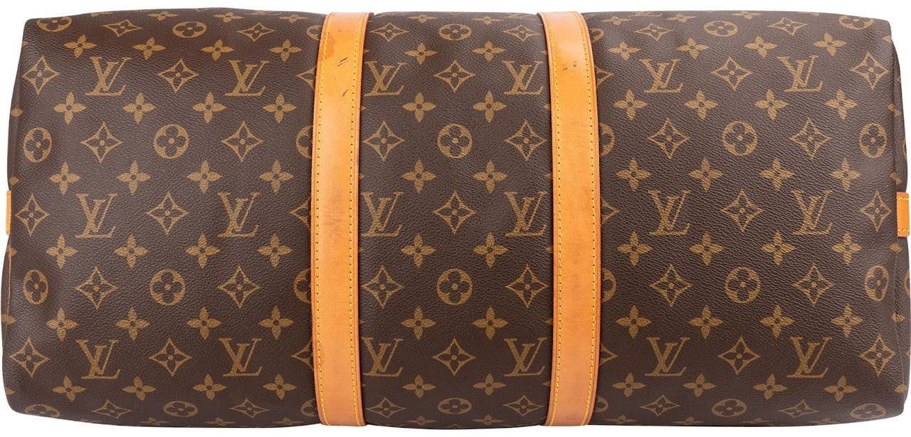 Louis Vuitton Monogram Canvas Keepall 50 Bandoulière Travel Bag Bruin