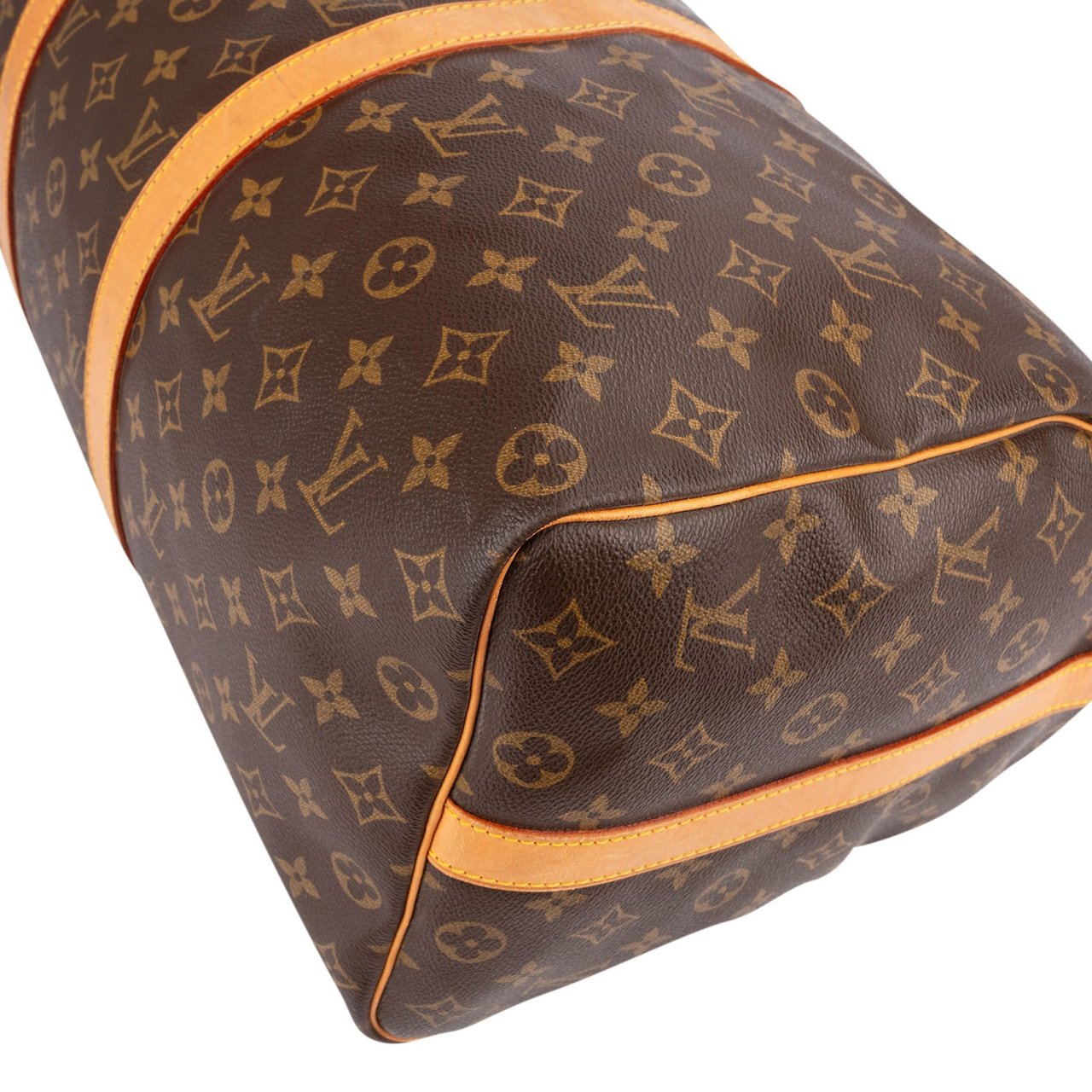 Louis Vuitton Monogram Canvas Keepall 50 Bandoulière Travel Bag Bruin