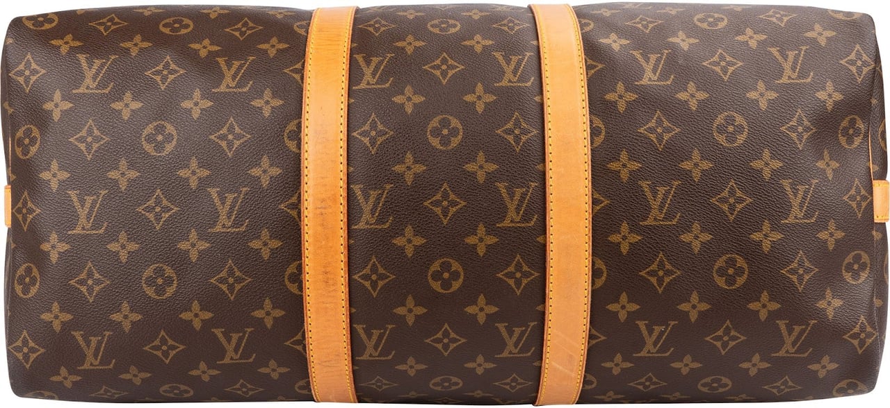 Louis Vuitton Monogram Canvas Keepall 50 Bandoulière Travel Bag Bruin