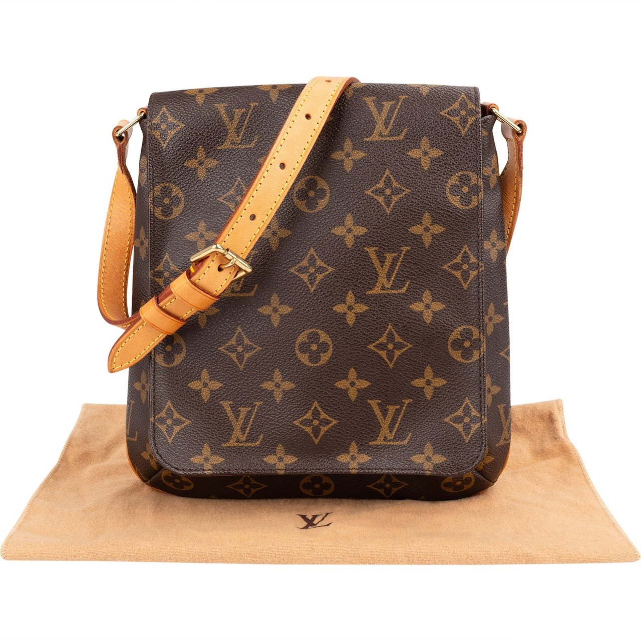 Louis Vuitton Monogram Canvas Salsa Musette PM Shoulder Bag Bruin