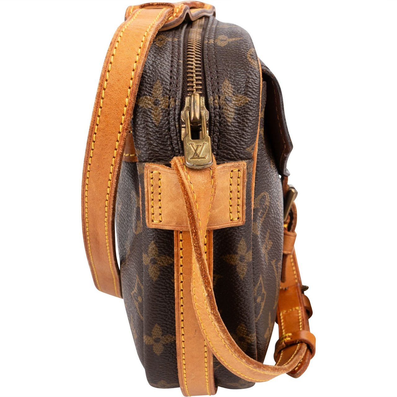 Louis Vuitton Monogram Canvas Jeune Fille MM Crossbody Bag Bruin