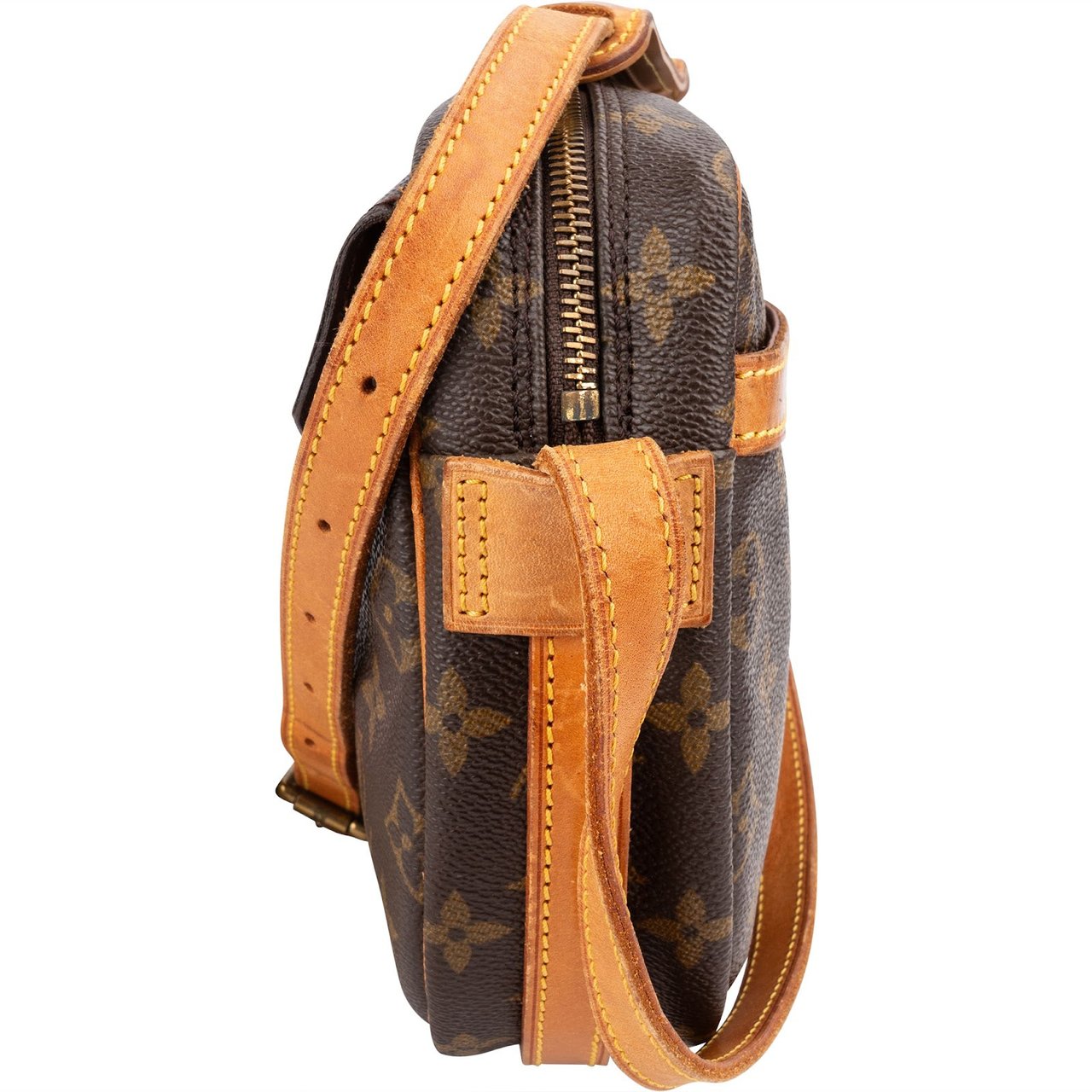 Louis Vuitton Monogram Canvas Jeune Fille MM Crossbody Bag Bruin