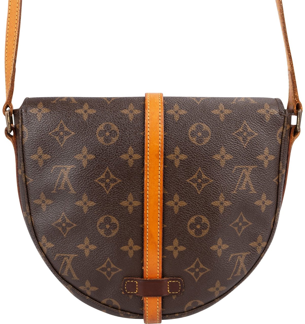 Louis Vuitton Monogram Canvas Chantilly MM Crossbody Bag Bruin