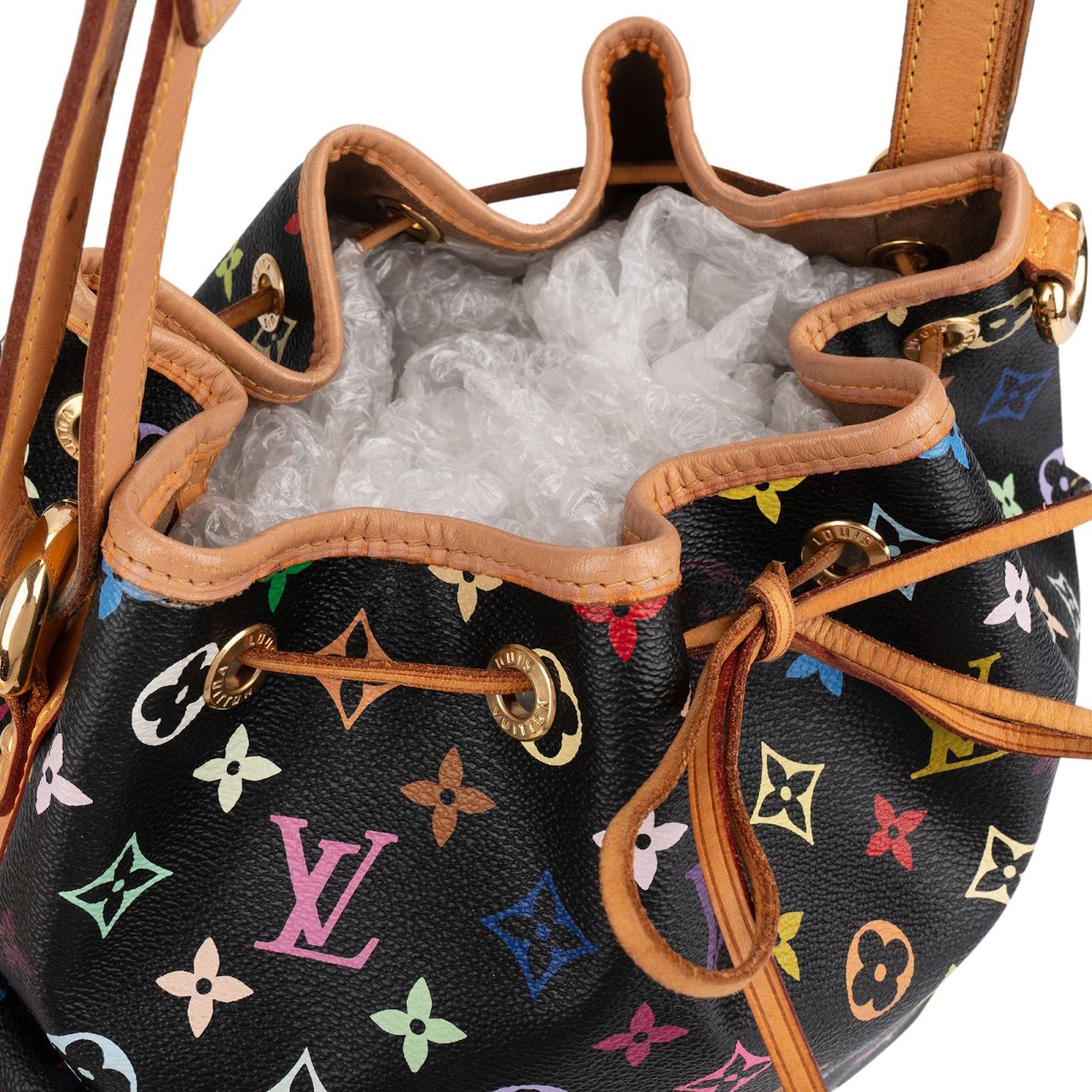 Louis Vuitton Monogram Murakami Multicolor Canvas Sac Noé Petit Shoulder Bag Zwart