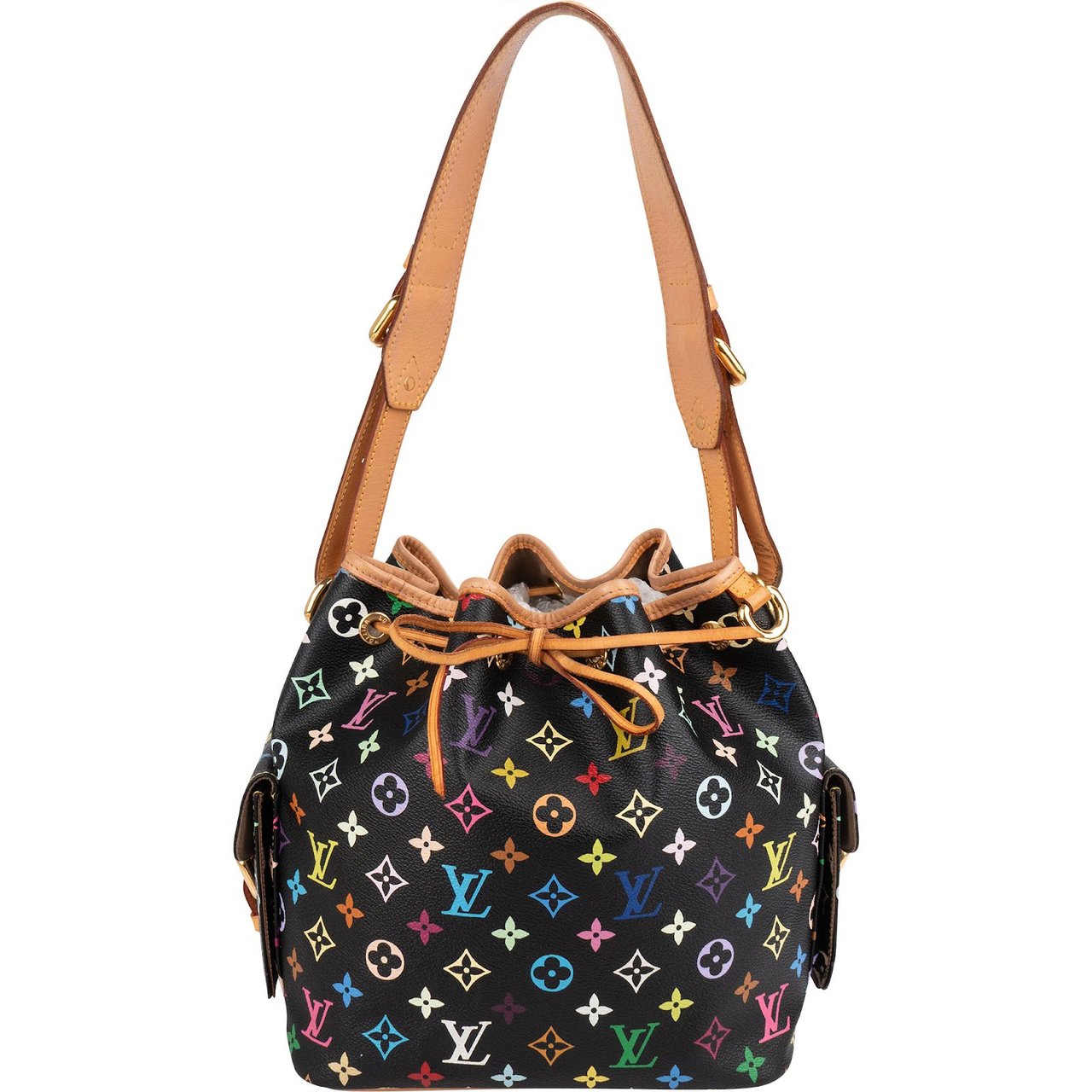 Louis Vuitton Monogram Murakami Multicolor Canvas Sac Noé Petit Shoulder Bag Zwart