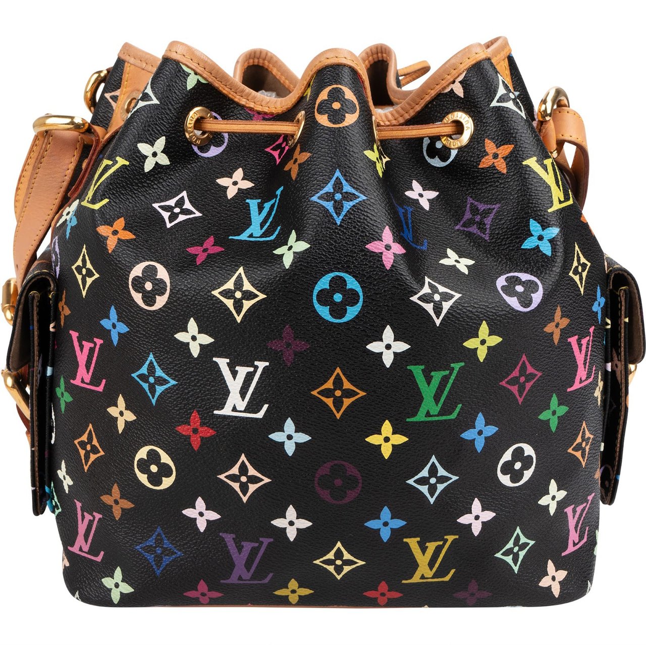 Louis Vuitton Monogram Murakami Multicolor Canvas Sac Noé Petit Shoulder Bag Zwart